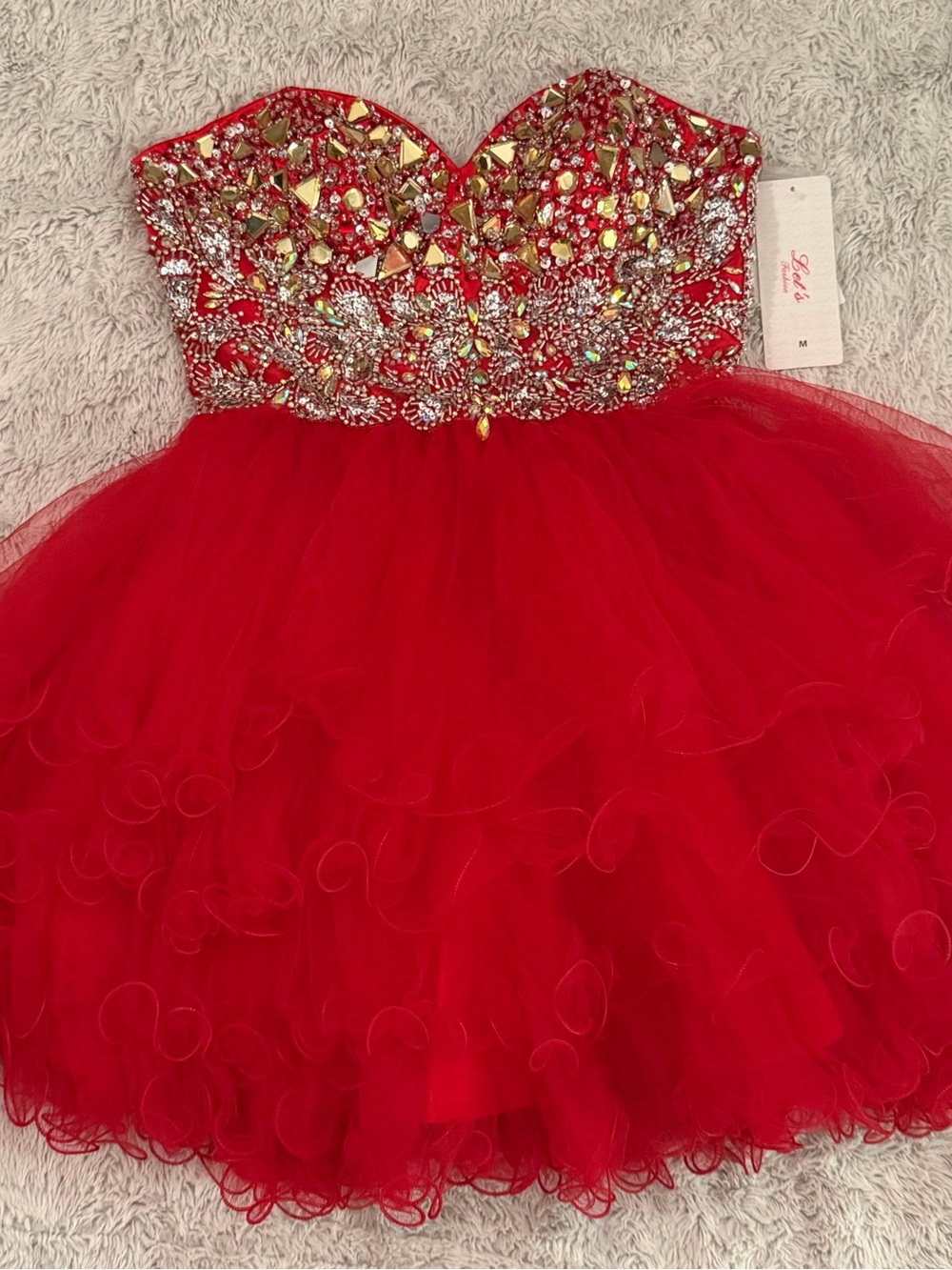 Brand new Red Beaded homecoming Dress